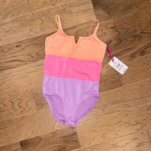 Justice Kids Swim One Piece in Orange, Pink, and Purple